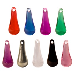 Lucite Asst. Color Crystal Pendant Drop - 20X8, Pendant/earring