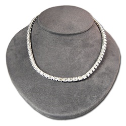Sterling Silver Crystal Rhinestone Necklace