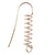 Fancy Spiral Ear Wire - Raw Brass, earring component
