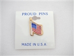Americana Americana Proud Flag Pins Gold plated pins on a card, 3 dozen minimum