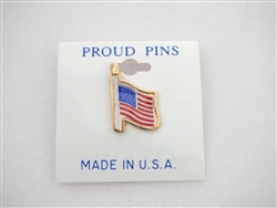 Americana Americana Proud Flag Pins Gold plated pins on a card, 3 dozen minimum