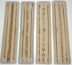 Assorted Gold Bracelets, 3pcs per package, Sold in 1doz Pack Assortment, total 36pcs