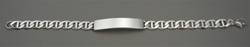 Silver Plated ID Bracelet, 6pc set
