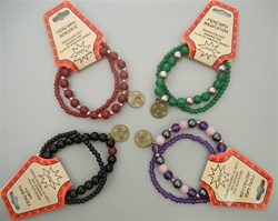 Feng Shui Bead Stretch Bracelets, Assorted