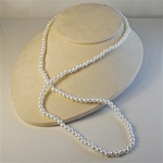 Wholesale Pearl Necklace Elegant 4mm & 5mm pearl necklace 24". (1 dozen minimum)