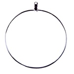 Circle Dangle Earring/Necklace Finding Nickel  50mm