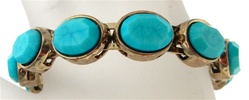 Wholesale Genuine Chico's Bracelet, Turquoise Antique Gold Magnetic Bangle