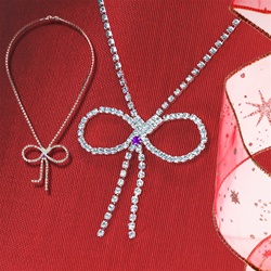 Austrian Crystal Bow Necklace