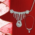 Austrian Crystal Pear Drop Necklace