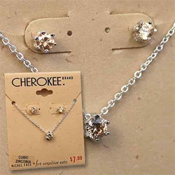 CZ Necklace earring