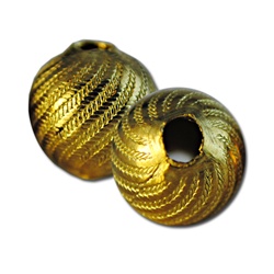 Wholesale Vintage Brass Beads Decorative brass beads, 8mm. (72 pcs)