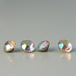 Wholesale 12SS Rhinestones Crystal AB pointed back with foil 3mm. Over 2000 pieces, 50grams.