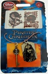 Authentic Disney Pirates of the Caribbean on Leather Cord Necklace with 2 Tatoos