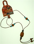 Authentic Disney Camp Rock Necklace on Leather Cord with Wooden Beads
