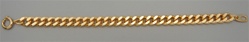 Curb Chain Bracelets, 8mm, 7.25", Gold Plated