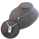 Wholesale Sterling Silver Tone Rhinestone Necklace