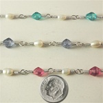 Freshwater Pearl & Glass Bead Chain