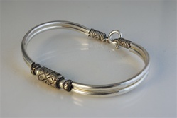 Wholesale Sterling Silver Bali Bead Bracelet Elegant sterling silver, with 5mm bali beads, 1 3/4 x 2 1/2"