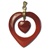 Wholesale Vintage Heart within a Heart Pendant Beautiful carnelian floating heart, 15mm, within a heart, 40mm pendant.