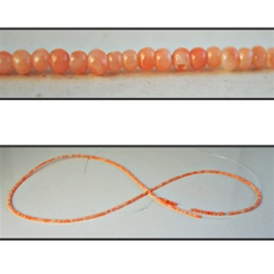 Wholesale Coral Beads Genuine 1.5mm coral beads, sold by the strand, (345 beads per strand).