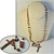 Wholesale Rosary Pendant Necklace Cross pendant is 1 x 2 1/2" brown plastic. Min. order is 12 pcs.