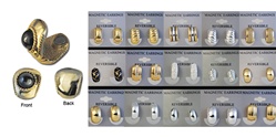 Wholesale Assorted Reversable Magnet Earrings Beautiful silver & gold tone magnetic earrings are reversable.Comes in assorted styles. (1 dozen minimum)