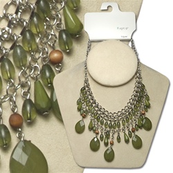 Wholesale Jade Color Multistrand Necklace