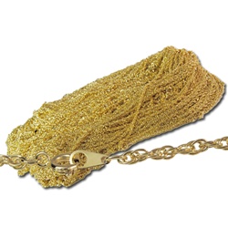 Necklaces G/P Rope Chain Necklaces</b><br>20'' 3mm goldtone necklaces