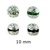 Silver Plated Rhinestone Balls 10mm