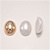 Plastic Oval Flatback Cabochon Pearl