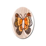 Vintage, Oval Mother of Pearl Scrimshaw, Butterfly