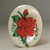 Vintage, Oval Mother of Pearl Scrimshaw, Red Rose