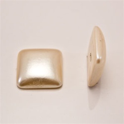 Plastic Square Flatback Cabochon Pearl