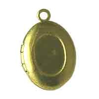 Oval Locket - 16mm x 11mm. With a 8mm x 6mm oval recess.