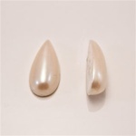Plastic Teardrop Flatback Cabochon Pearl