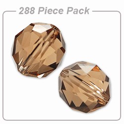 Swarovski Art. 5000 Round Bead - Light Smoked Topaz