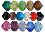 Swarovski Art. 5301 Bicone Crystal Bead - 4mm- Available in 16 colors, emerald, jonquil, peridot, lt. colorado topaz, smoked topaz, jet, siam, capri blue, crystal, hyacinth, jet hematite, rose, amethyst, violet, sapphire & lt. sapphire.