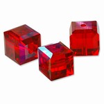 Swarovski Cube Bead Art 5601 - Siam AB
