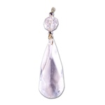 Lucite Crystal Pendant Drop 40X14mm with 10mm Ball, Pendant/earring