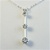 Past Present Future Stunning Swarovski crystal pendant on sterling silver plated 18 "chain