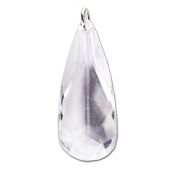 Lucite Crystal Pendant Drop with ring 40X26, Pendant/earring