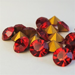 Wholesale Czechoslovakia Crystal Art. #1100 Lt. Siam Ruby, 11mm. (36pcs. minimum)