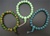 Beneficial Beaded Stretch Bracelets, Assorted Colors - Celery, Turquoise or Marbled