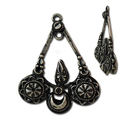 Nickel Plated Filigree Finding