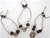Beaded Cord Bracelets in Black/Ivory, 3 Assorted Styles