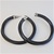 Wholesale Jet Hoop Earrings Classic hoop earrings, jet with silver tips, 2 1/2" wide. (1 dozen minimum)