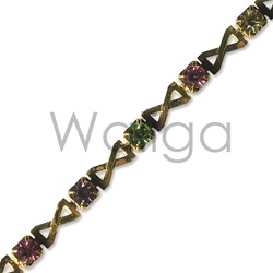 Siam and Aurum Rhinestone Chain
