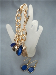 Charming Bracelet and Earring Set