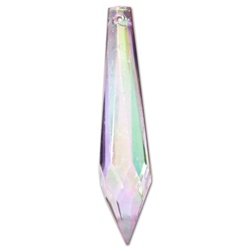Lucite Crystal AB Pendant Drop 51X11, earring, pendant