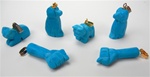 Turquoise Howlite Charms - Dog, Cat, Fist, silver or gold bail